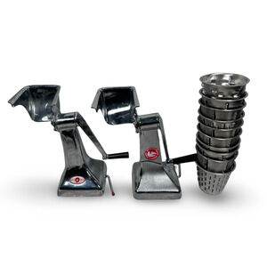 Health Craft Rotary Food Cutter Salad Machine Lot w/ 2 Manual Cutters & 10 Cones